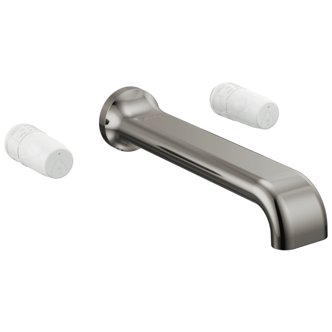 BRIZO Allaria Two-Handle Wall Mount Tub Filler - Less Handles — Brilliance Black Onyx