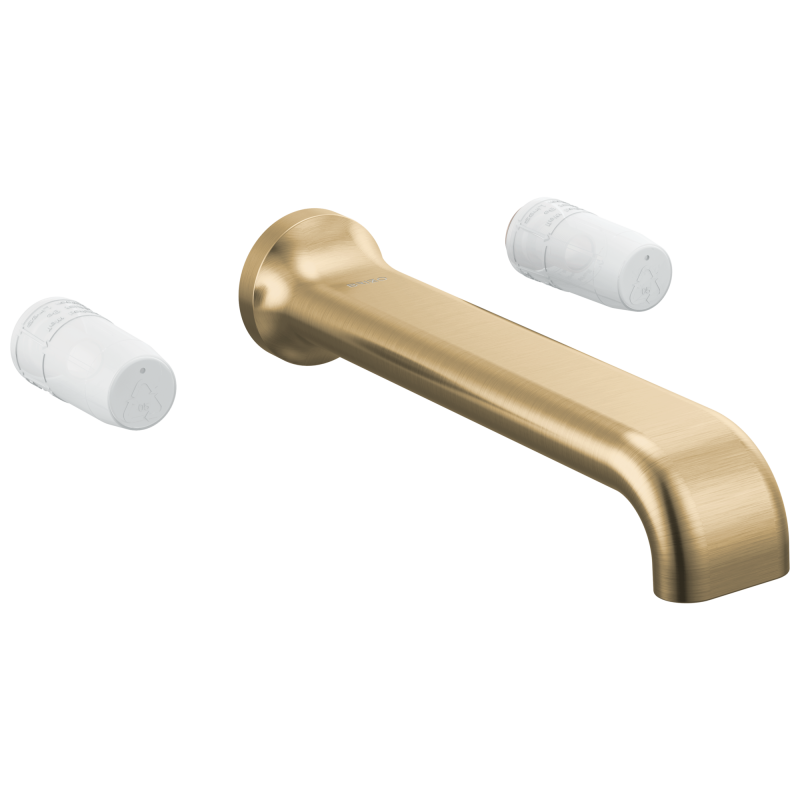 BRIZO Allaria Two-Handle Wall Mount Tub Filler - Less Handles — Luxe Gold