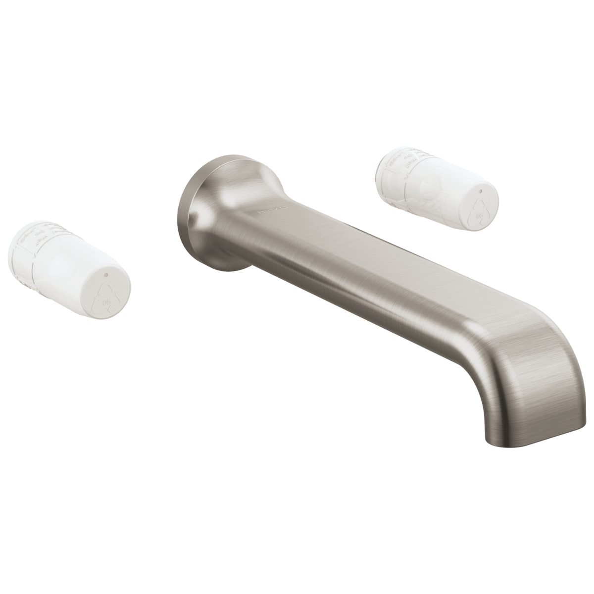 BRIZO Allaria Two-Handle Wall Mount Tub Filler - Less Handles — Luxe Nickel