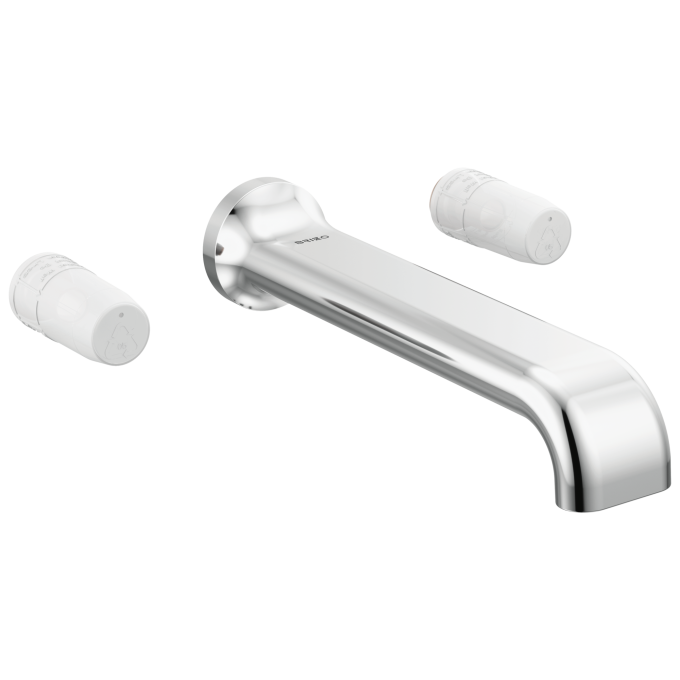 BRIZO Allaria Two-Handle Wall Mount Tub Filler - Less Handles — Chrome