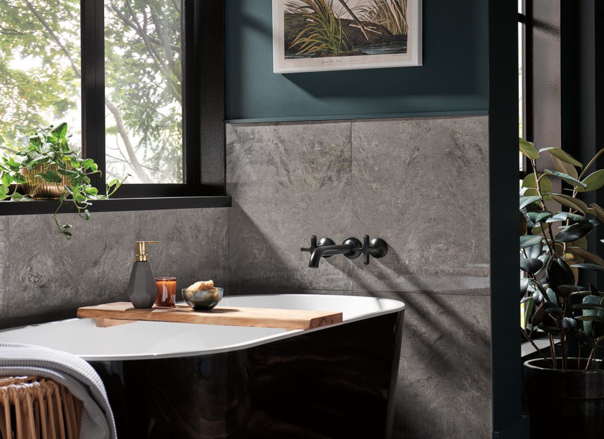 BRIZO Jason Wu for BRIZO Two-Handle Wall Mount Tub Filler - Less Handles — Matte Black
