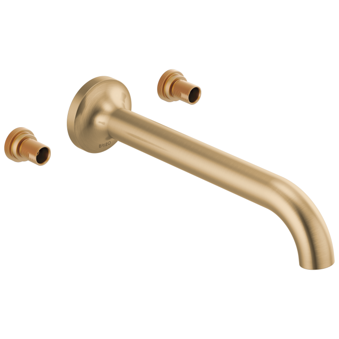 BRIZO Odin Two-Handle Wall Mount Tub Filler - Less Handles — Luxe Gold