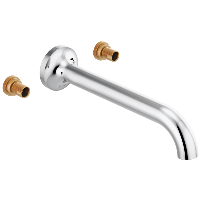 BRIZO Odin Two-Handle Wall Mount Tub Filler - Less Handles — Chrome