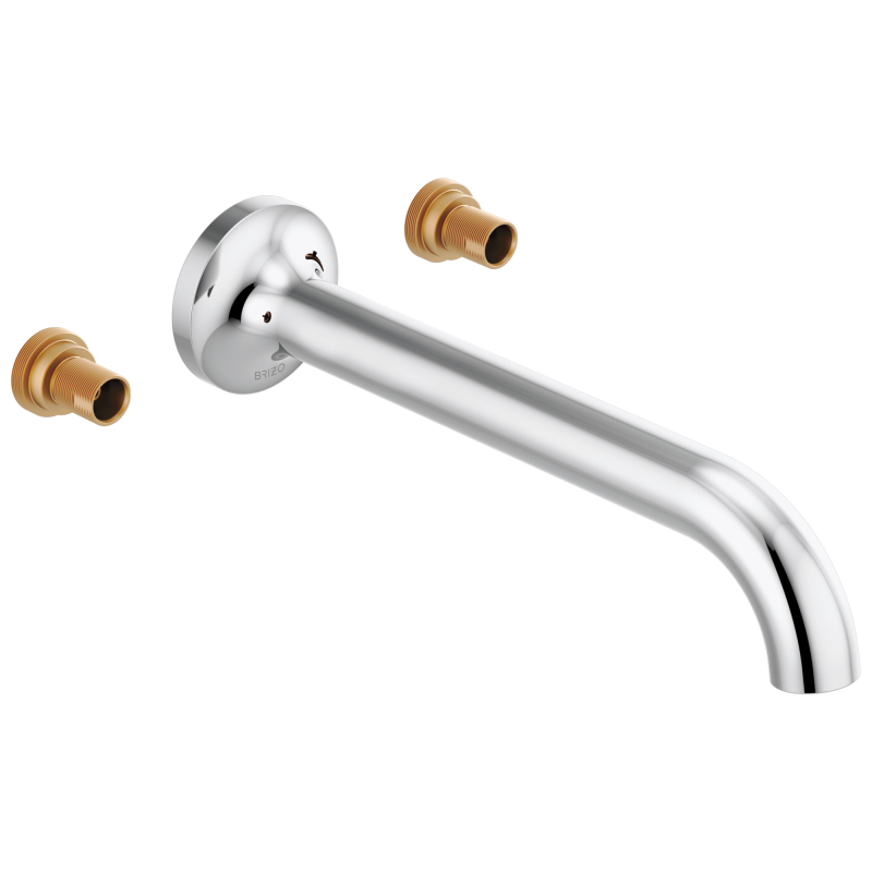 BRIZO Odin Two-Handle Wall Mount Tub Filler - Less Handles — Chrome
