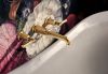 BRIZO Invari Two-Handle Wall Mount Tub Filler - Less Handles — Polished Gold