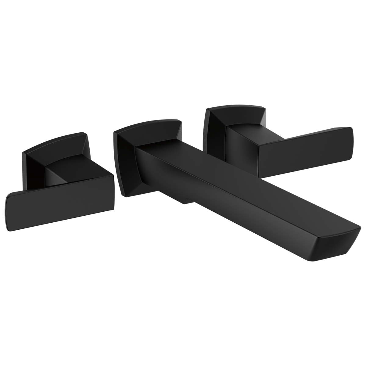 BRIZO Vettis Two-Handle Wall Mount Tub Filler — Matte Black