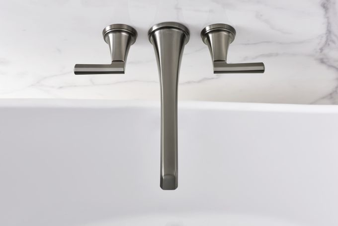 BRIZO Levoir Two-Handle Wall Mount Tub Filler - Less Handles — Luxe Steel