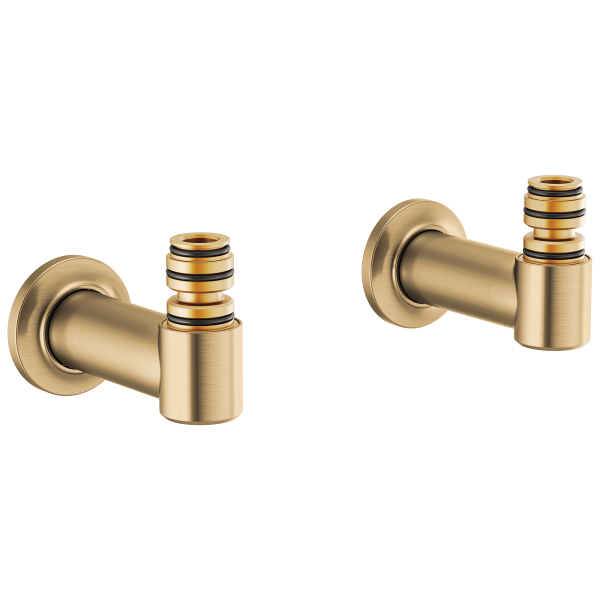BRIZO Kintsu Wall Mount Tub Filler Unions — Luxe Gold