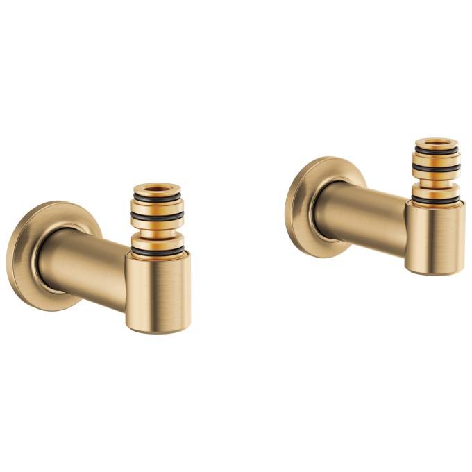 BRIZO Kintsu Wall Mount Tub Filler Unions — Luxe Gold