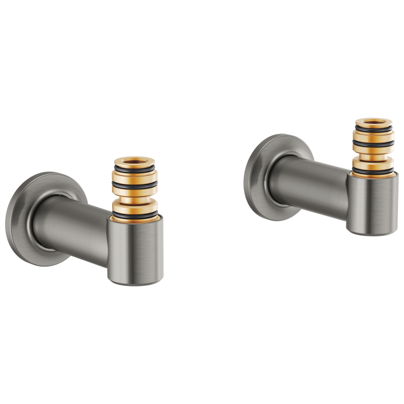 BRIZO Frank Lloyd Wright Wall Mount Tub Filler Unions — Luxe Steel