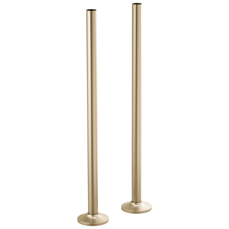 BRIZO Kintsu Floor Mount Tub Filler Unions — Luxe Gold