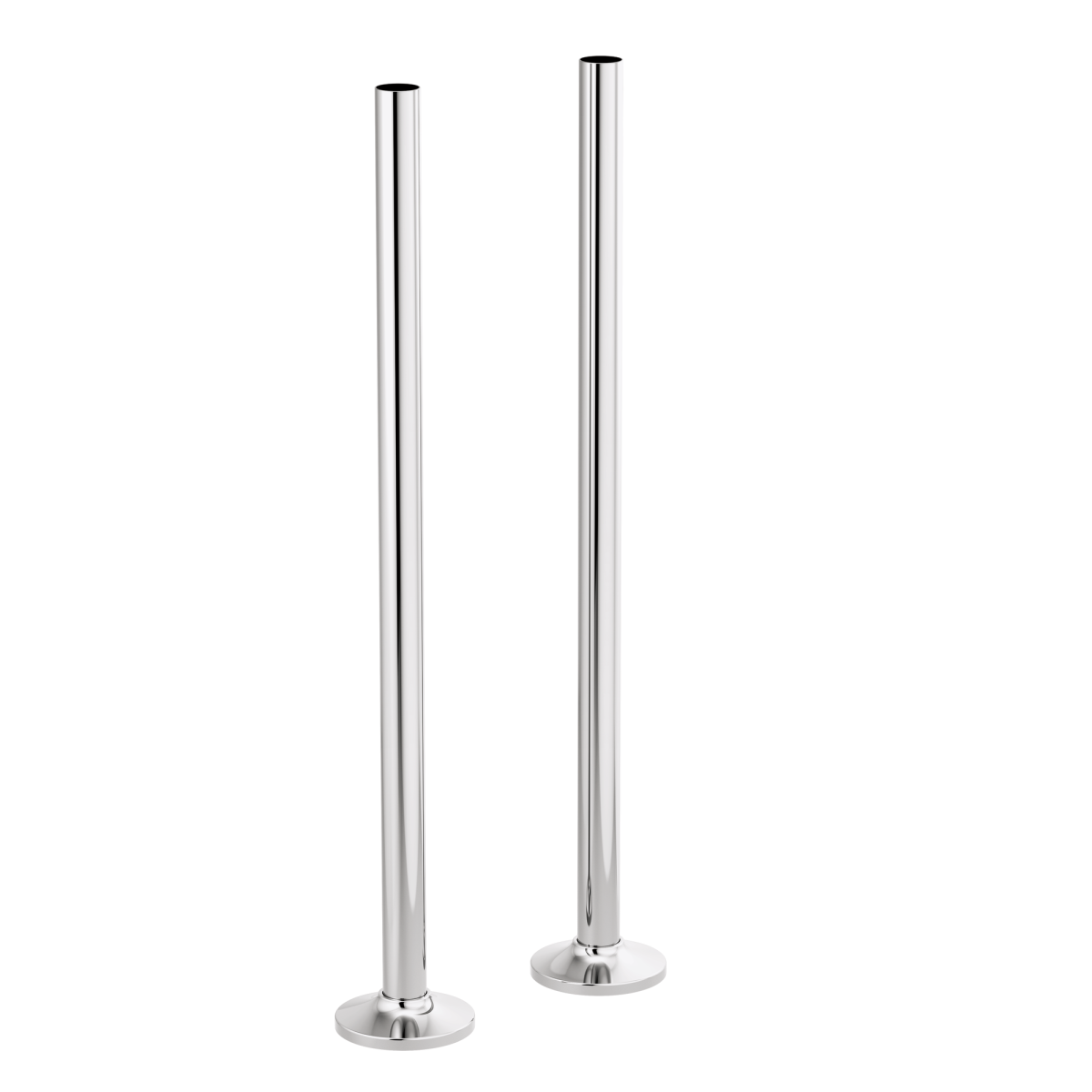 BRIZO Kintsu Floor Mount Tub Filler Unions — Chrome