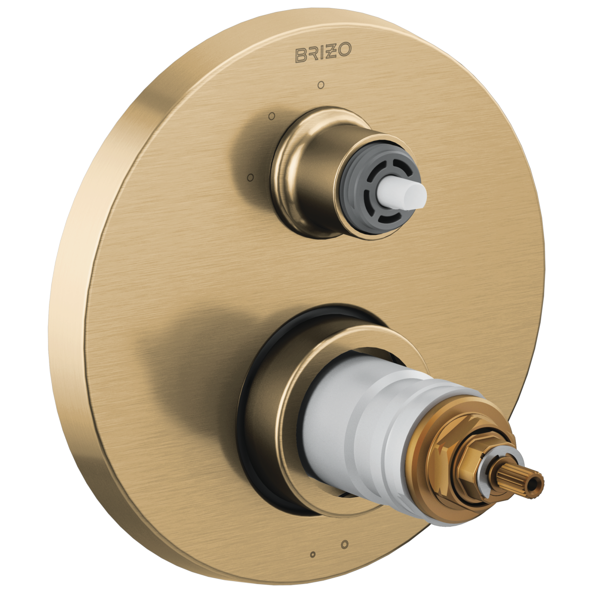 BRIZO Litze TempAssure Thermostatic Valve with 3-Function Diverter Trim - Less Handles — Luxe Gold