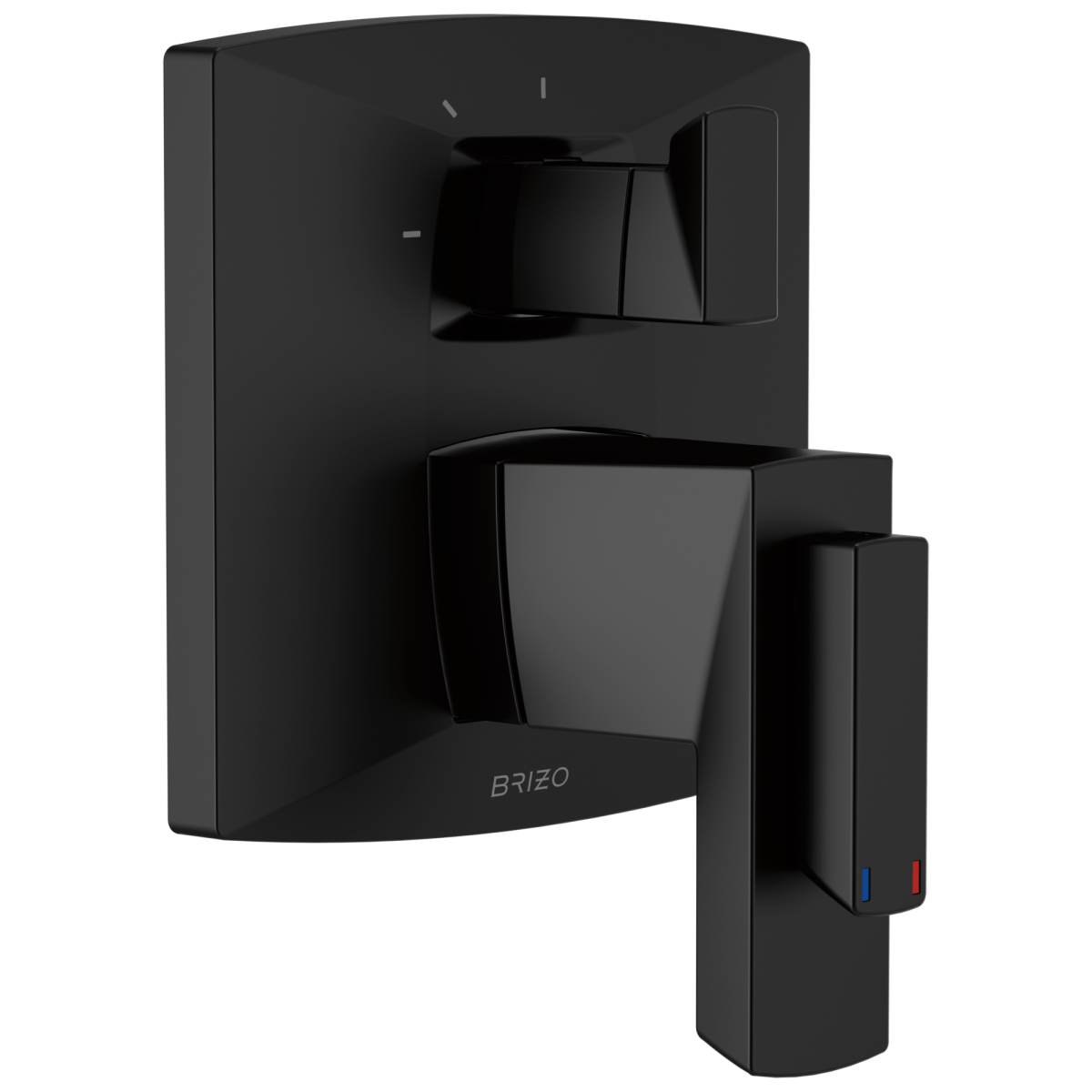 BRIZO Vettis Tempassure Thermostatic Valve With Integrated 3-Function Diverter Trim — Matte Black