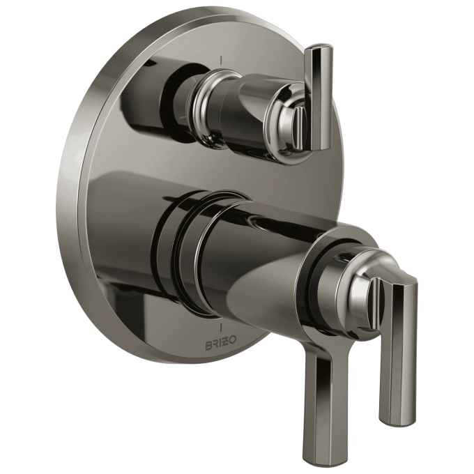 BRIZO Levoir Tempassure Thermostatic Valve With Integrated 3-Function Diverter Trim — Brilliance Black Onyx