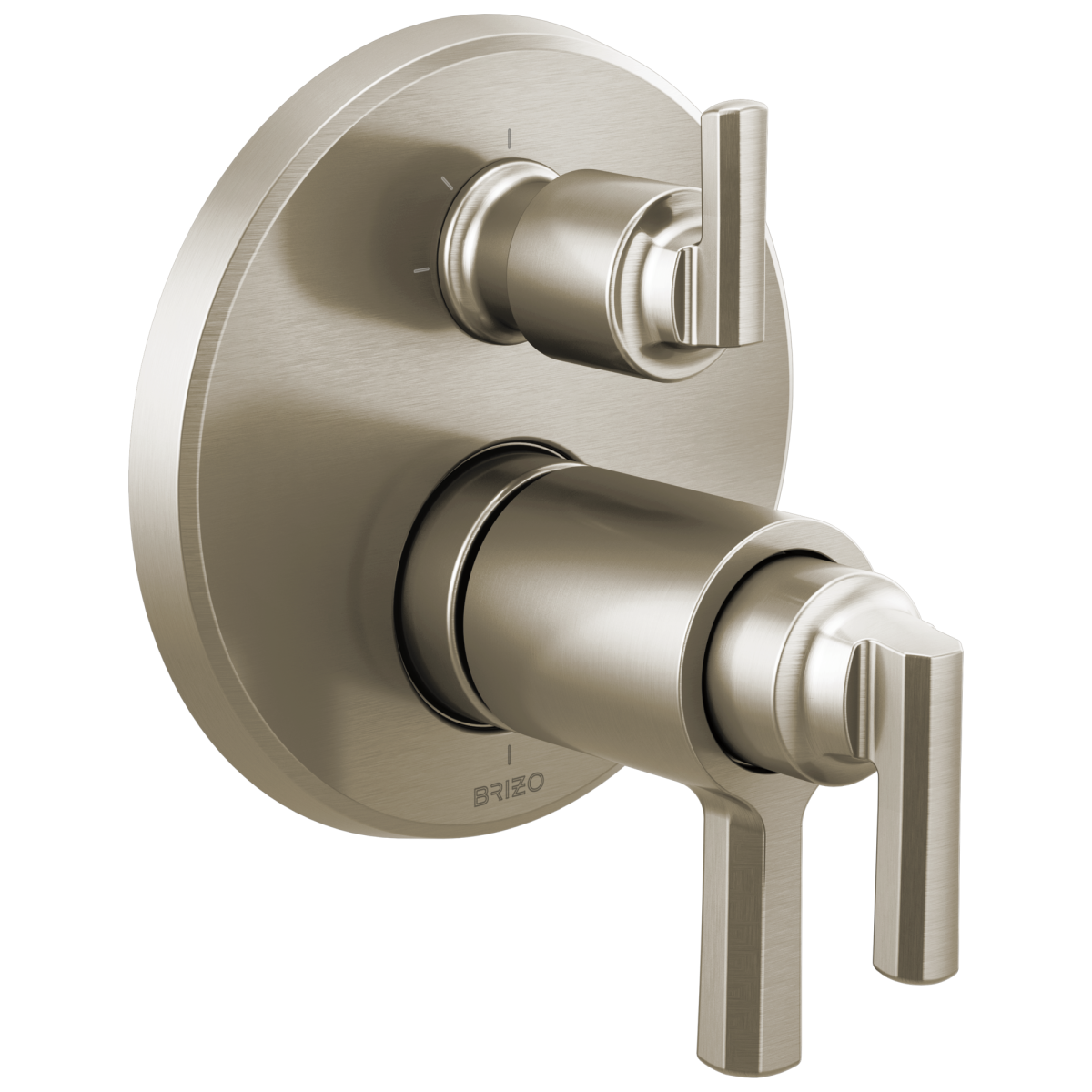 BRIZO Levoir Tempassure Thermostatic Valve With Integrated 3-Function Diverter Trim — Luxe Nickel