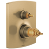 BRIZO Kintsu TempAssure Thermostatic Valve with Integrated 6-Function Diverter Trim - Less Handles — Luxe Gold