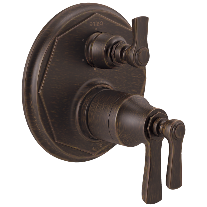 BRIZO Rook TempAssure Thermostatic Valve with 6-Function Diverter Trim — Venetian Bronze