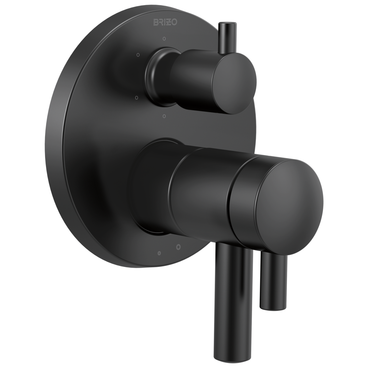 BRIZO Jason Wu for BRIZO TempAssure Thermostatic Valve with Integrated 6-Function Diverter Trim — Matte Black