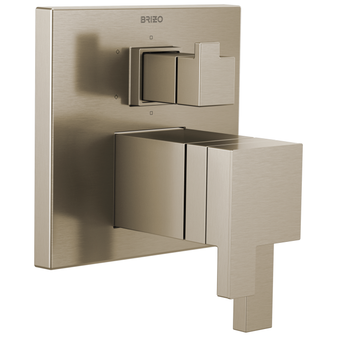 BRIZO Siderna TempAssure Thermostatic Valve with Integrated 6-Function Diverter Trim — Brushed Nickel
