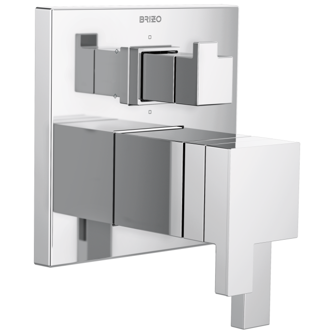BRIZO Siderna TempAssure Thermostatic Valve with Integrated 6-Function Diverter Trim — Chrome