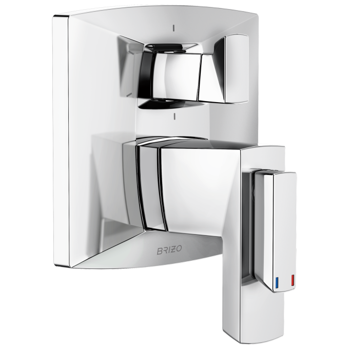 BRIZO Vettis Tempassure Thermostatic Valve With Integrated 6-Function Diverter Trim — Chrome