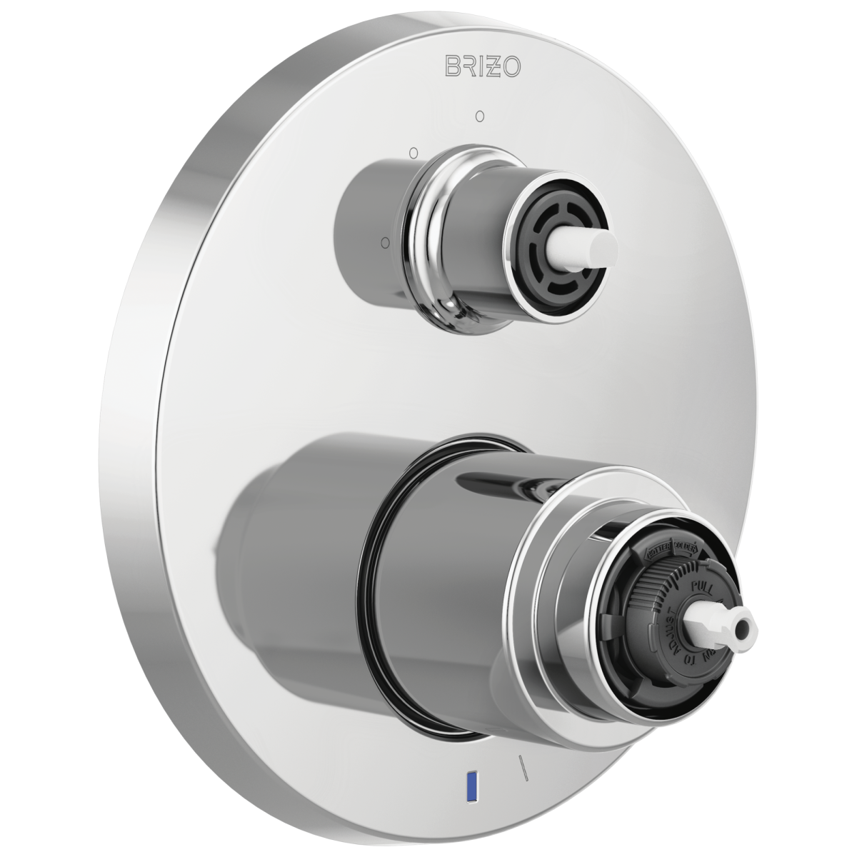 BRIZO Litze Pressure Balance Valve with Integrated 3-Function Diverter Trim - Less Handles — Chrome