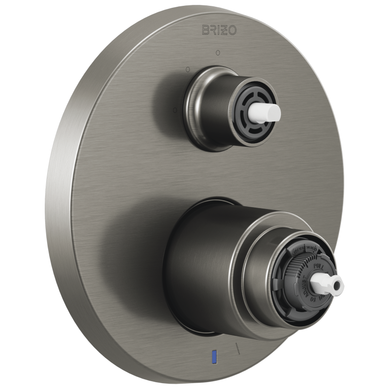 BRIZO Litze PB Int Div Valve Trim 3-F Less Handle — Luxe Steel