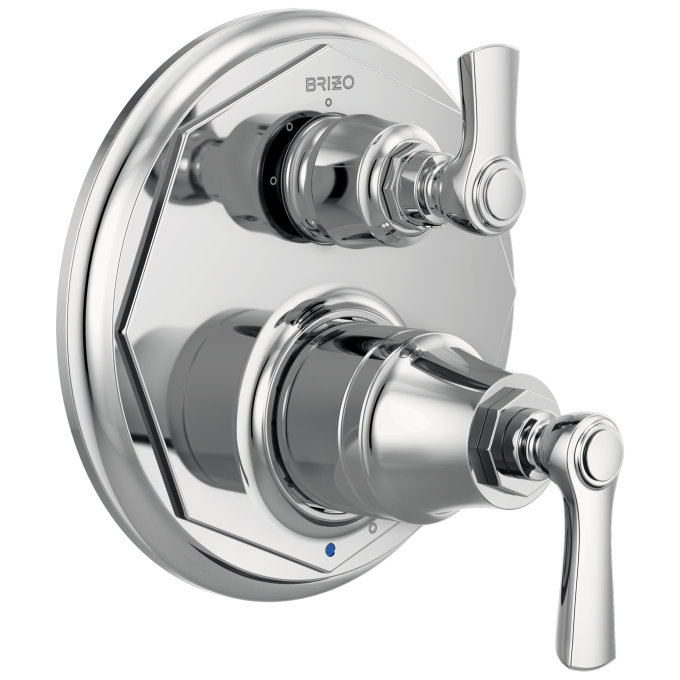 BRIZO Rook Pressure Balance Valve with Integrated 3-Function Diverter Trim — Chrome