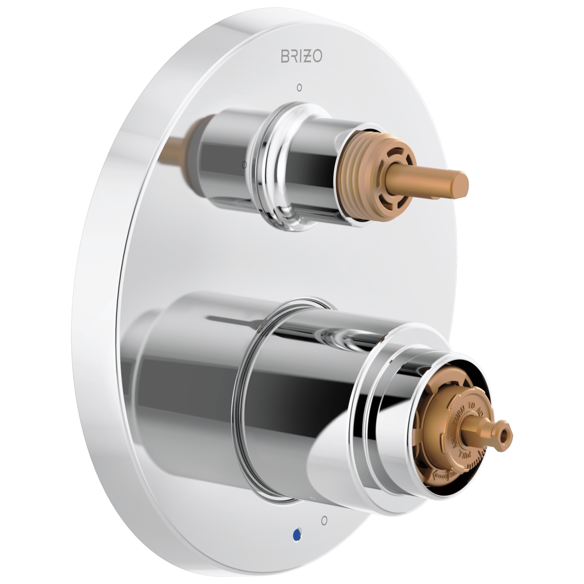 BRIZO Odin Pressure Balance Valve with Integrated 3-Function Diverter Trim  - Less Handles — Chrome