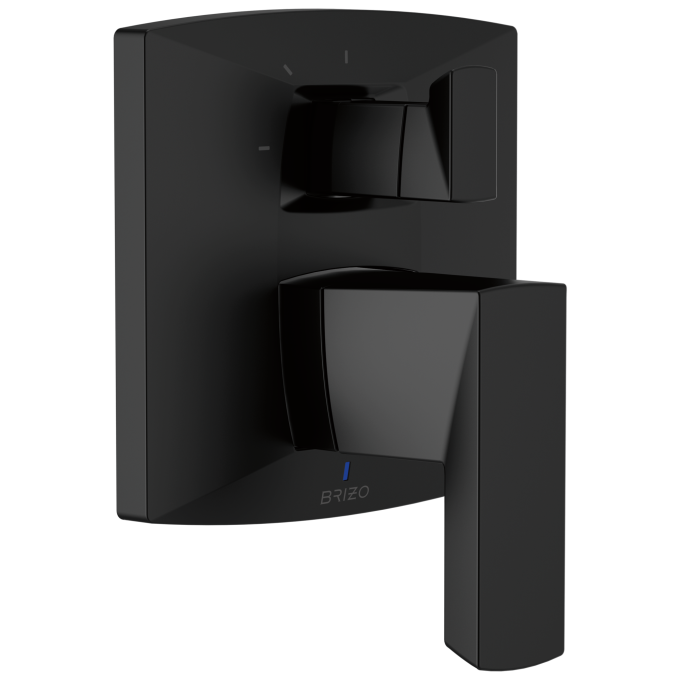 BRIZO Vettis Pressure Balance Valve With Integrated 3-Function Diverter Trim — Matte Black