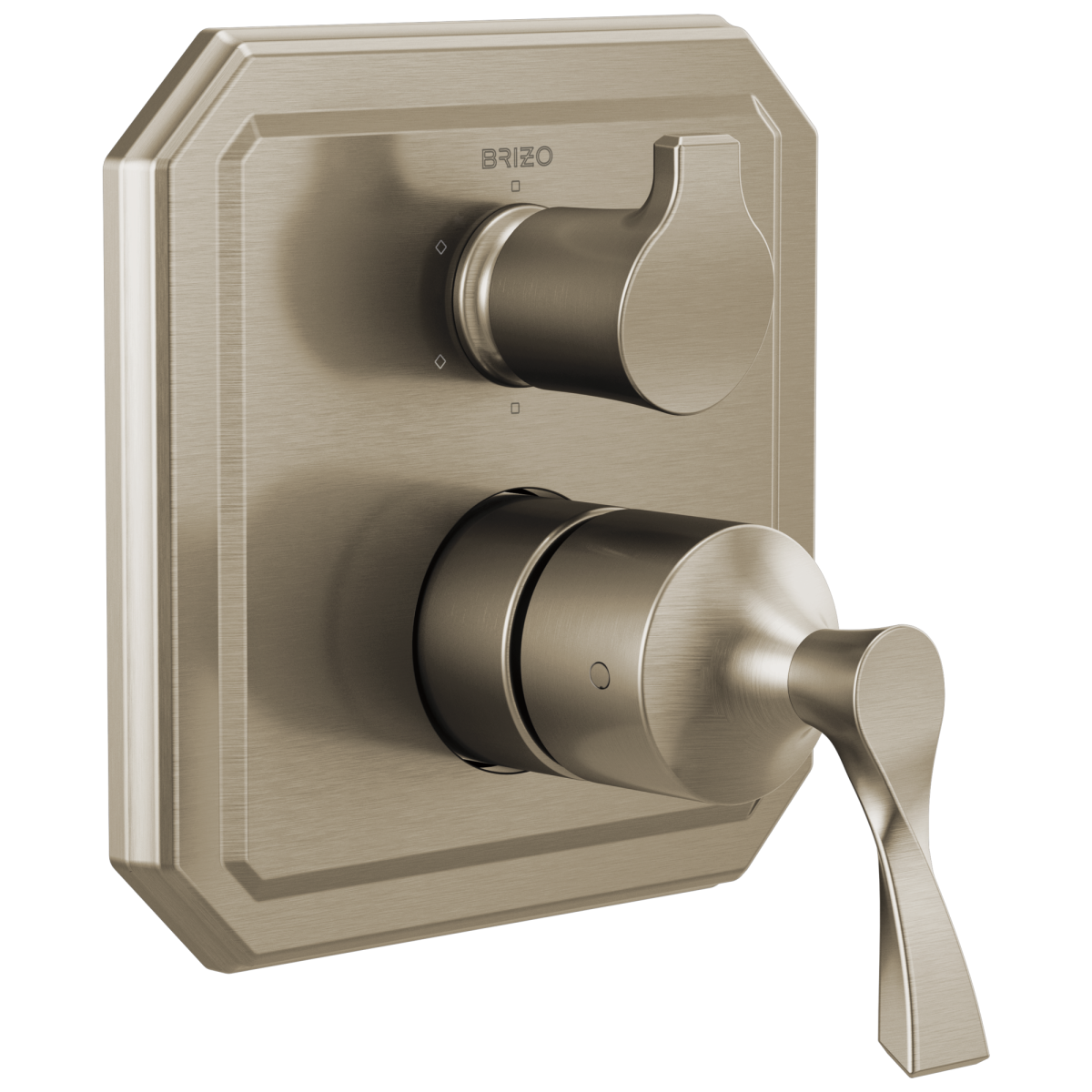 BRIZO Virage Pressure Balance Valve with Integrated 6-Function Diverter Trim — Brushed Nickel
