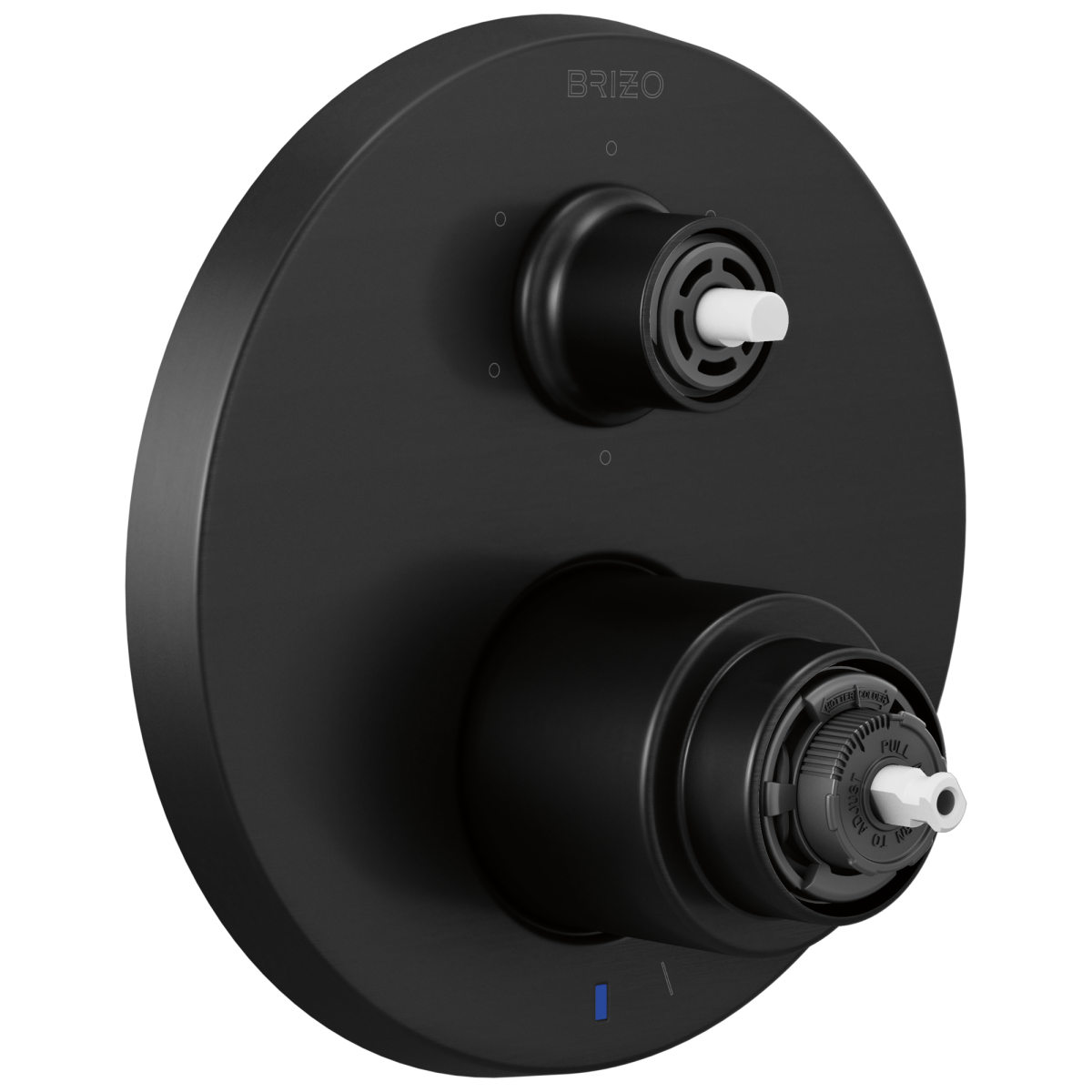 BRIZO Litze Pressure Balance Valve with Integrated 6-Function Diverter Trim - Less Handles — Matte Black