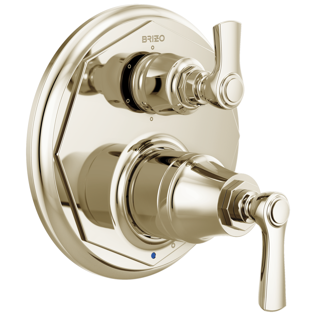 BRIZO Rook Pressure Balance Valve with Integrated 6-Function Diverter Trim — Polished Nickel