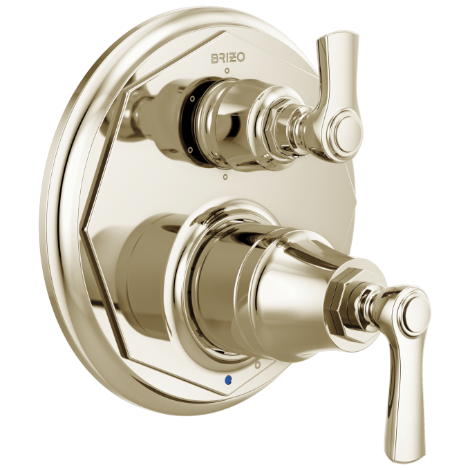 BRIZO Rook Pressure Balance Valve with Integrated 6-Function Diverter Trim — Polished Nickel