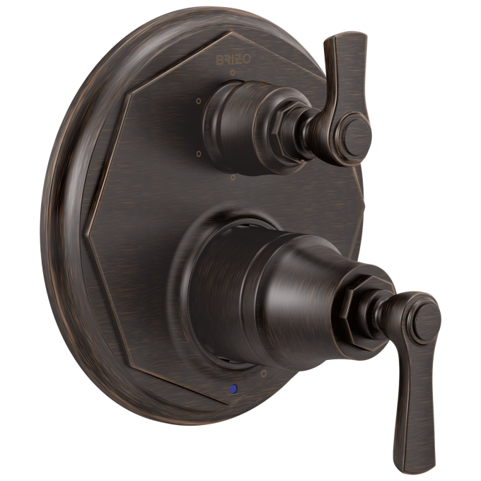 BRIZO Rook Pressure Balance Valve with Integrated 6-Function Diverter Trim — Venetian Bronze