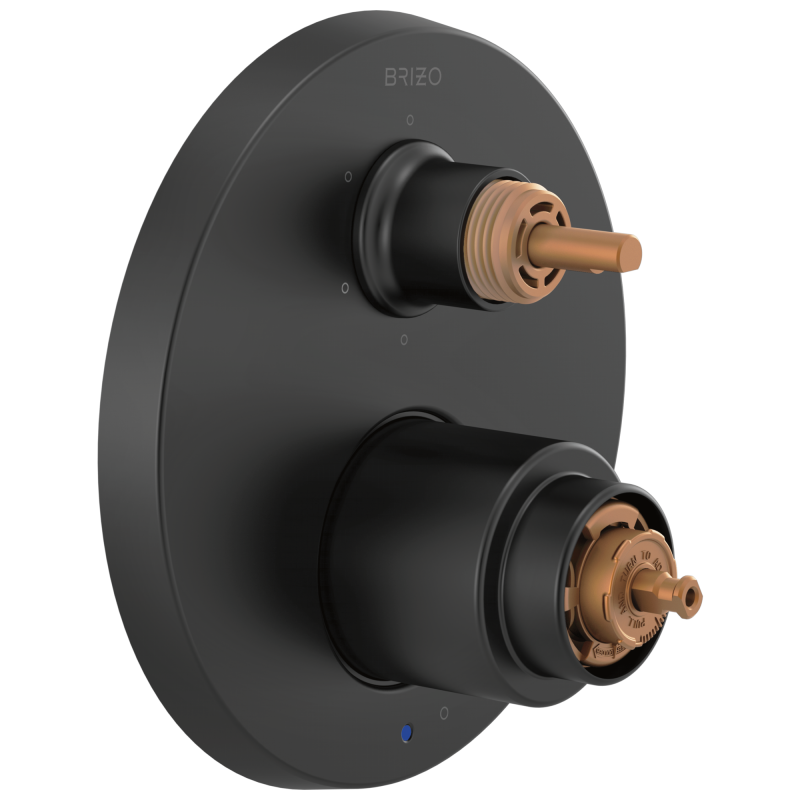 BRIZO Jason Wu for BRIZO Pressure Balance Valve with Integrated 6-Function Diverter Trim - Less Handles — Matte Black
