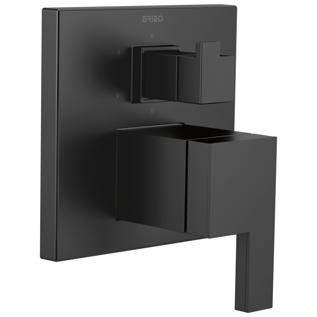 BRIZO Siderna Pressure Balance Valve with Integrated 6-Function Diverter Trim — Matte Black