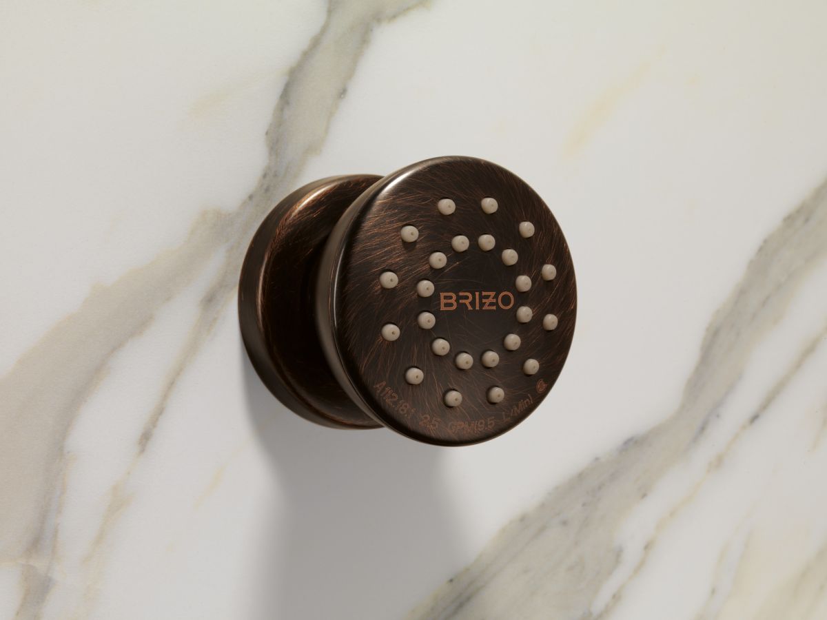 BRIZO Essential Shower Touch-Clean Round Body Spray — Venetian Bronze