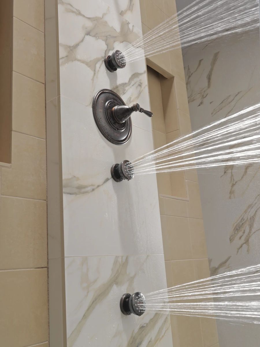BRIZO Essential Shower Touch-Clean Round Body Spray — Venetian Bronze