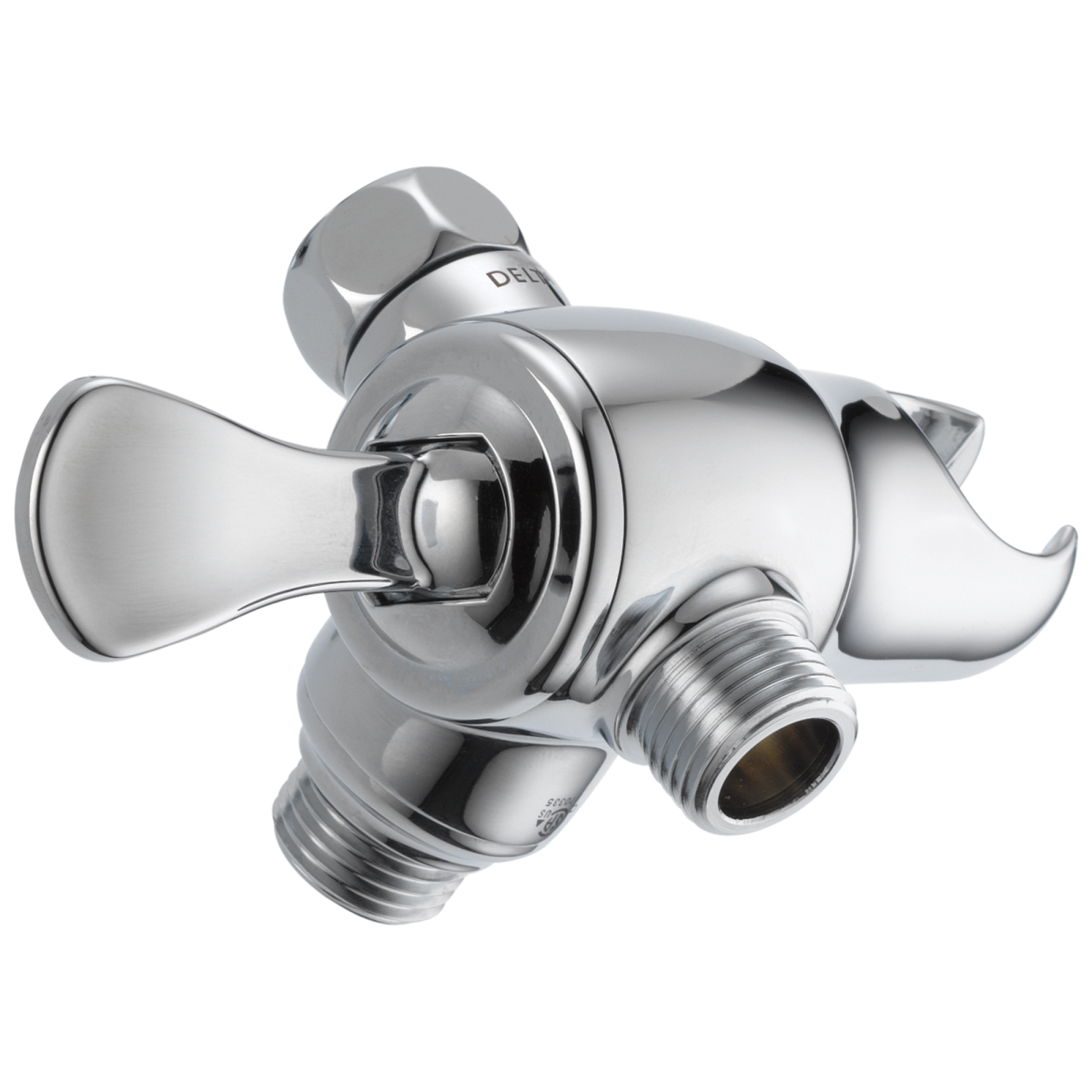 DELTA Universal Showering Components 3-Way Shower Arm Diverter with Hand Shower Mount — Chrome