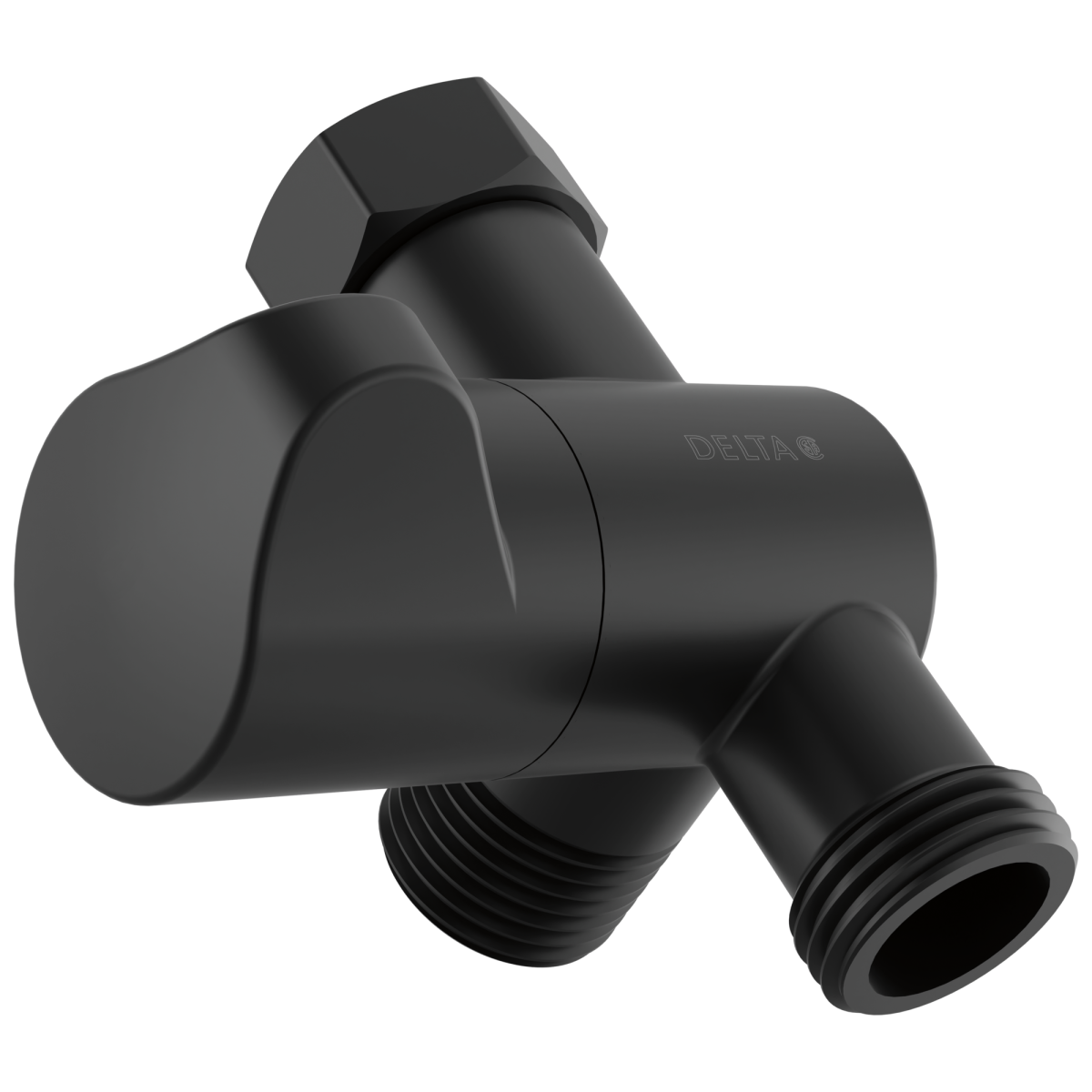 DELTA Universal Showering Components 3-Way Shower Arm Diverter — Matte Black