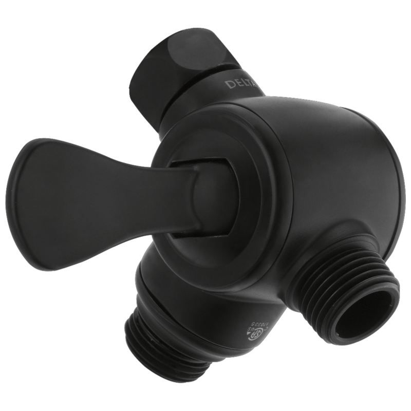 DELTA Universal Showering Components 3-Way Shower Arm Diverter for Hand Shower — Matte Black