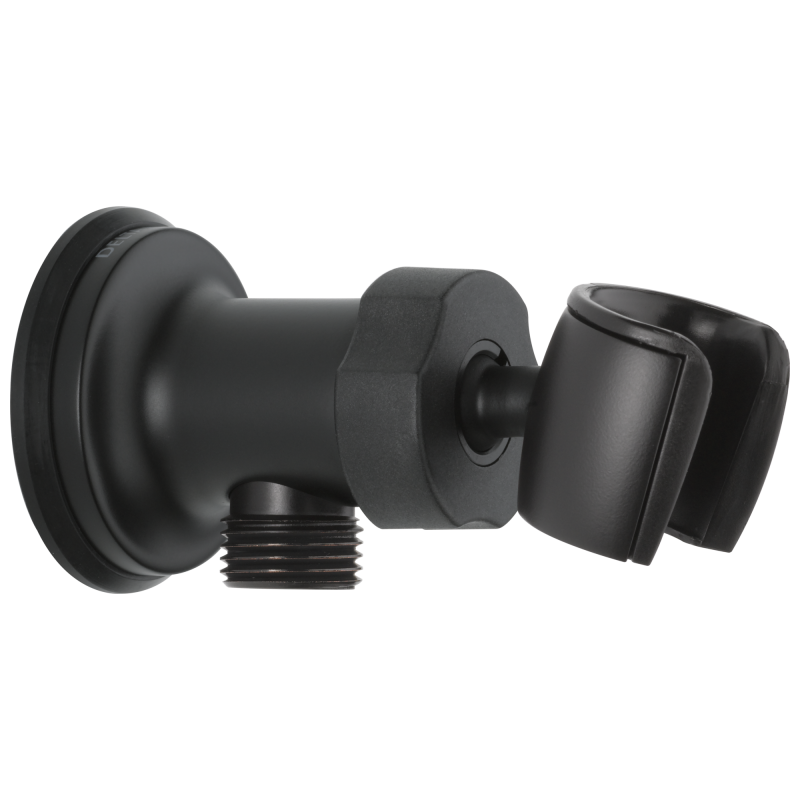 DELTA Universal Showering Components Adjustable Wall Mount Elbow — Matte Black