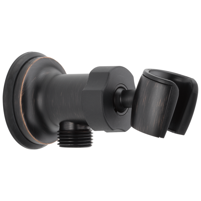 DELTA Universal Showering Components Adjustable Wall Mount Elbow — Venetian Bronze
