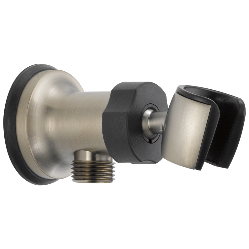 DELTA Universal Showering Components Adjustable Wall Mount Elbow — Stainless