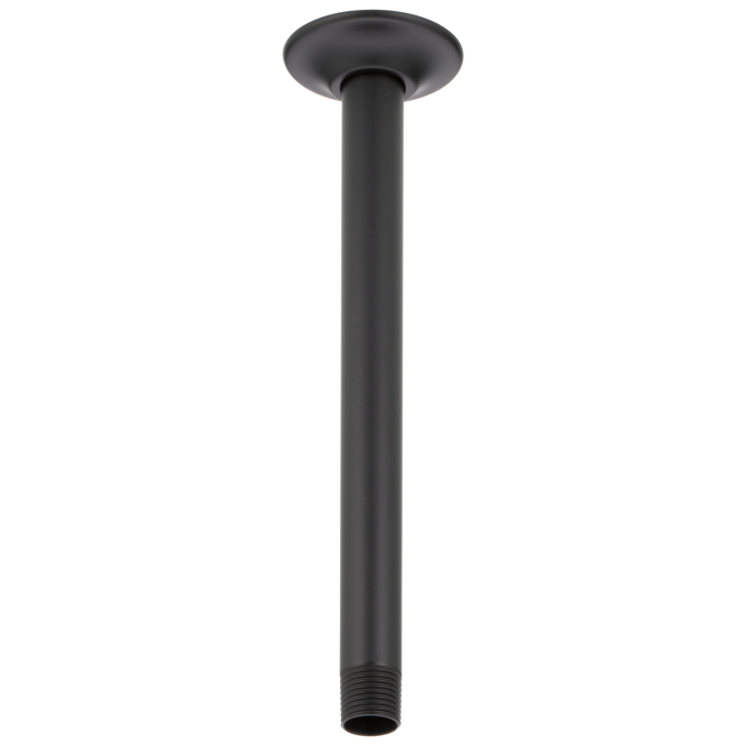 DELTA Universal Showering Components 10" Ceiling Mount Shower Arm and Flange — Matte Black