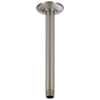 DELTA Universal Showering Components 10" Ceiling Mount Shower Arm and Flange — Stainless