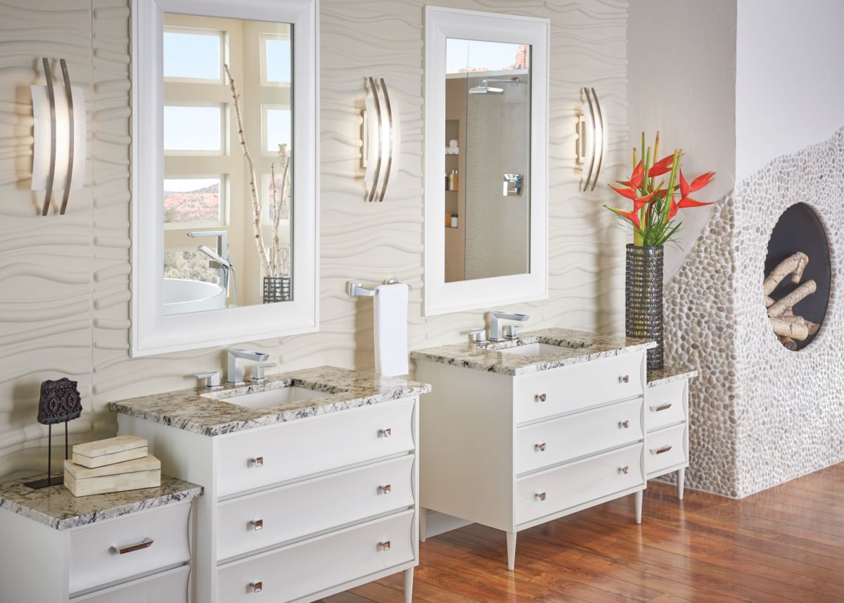 BRIZO Vettis Widespread Lavatory Faucet With Open-Flow Spout 1.2 GPM — Chrome