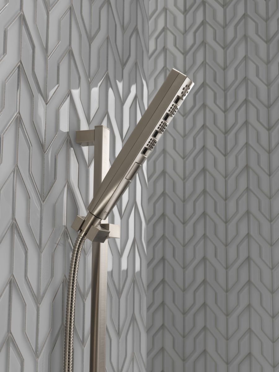 DELTA Universal Showering Components H2OKINETIC Hand Shower 1.75 GPM w/Slide Bar 4S — Lumicoat® Stainless